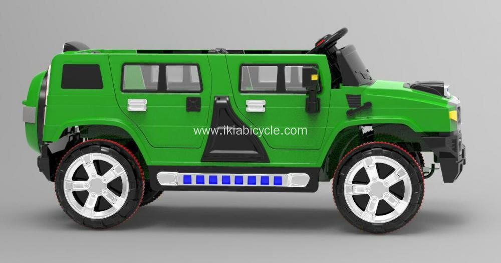 coche eléctrico color verde paseo en coche